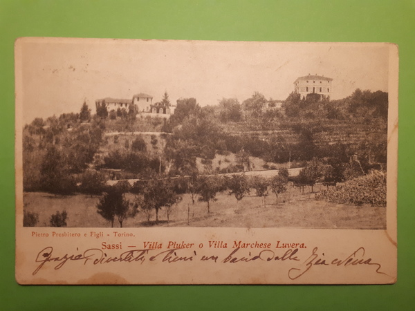 Cartolina - Sassi - Villa Pluker o Villa Marchese Luvera …