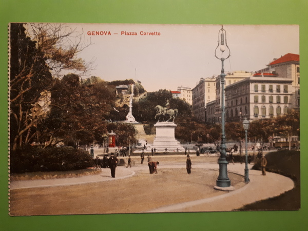 Cartolina - Genova - Piazza Corvetto - 1930 ca.