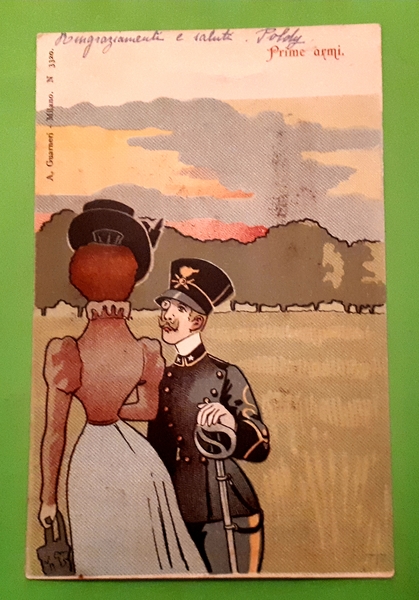 Cartolina - Prime armi - Illustratori - 1900