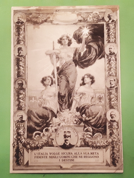 Cartolina - Omaggio ai soldati d'Italia - Angelo Gabbiani - …