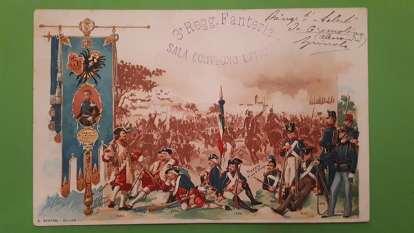 Cartolina - 3^ Reggimento Fanteria - Brigata Piemonte - Militaria …