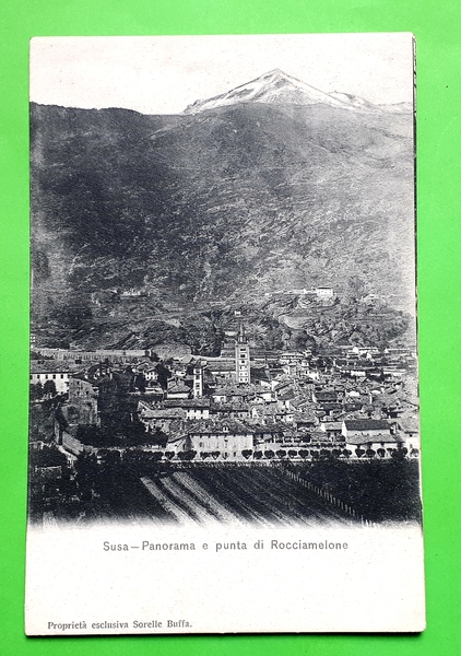 Cartolina - Susa - Panorama e punta di Rocciamelone - …