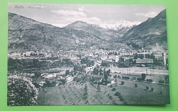 Cartolina - Aosta - Panorama - 1920 ca.