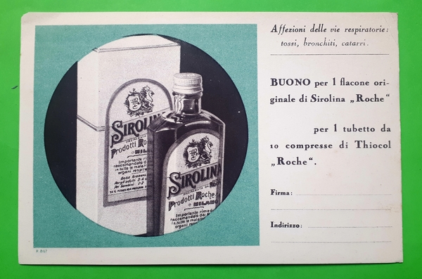 Cartolina - Pubblicità - Prodotti Roche S. A. - Milano …