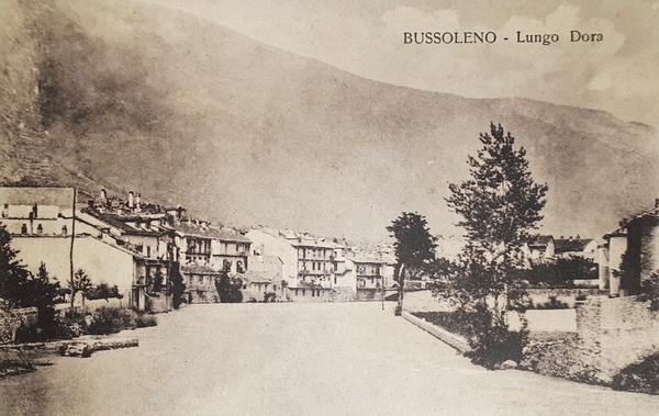 Cartolina - Bussoleno - Lungo Dora - 1920 ca.
