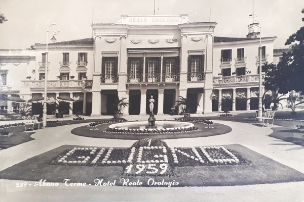 Cartolina - Abano Terme - Hotel Reale Orologio - 1959