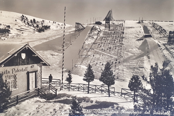 Cartolina - Gallio - Trampolino Olimpionico del Pakstall - 1957