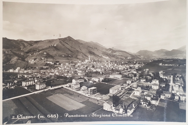 Cartolina - Clusone - Panorama, Stazione Climatica - 1956