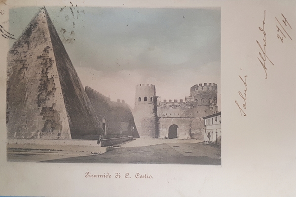 Cartolina - Piramide di C. Cestio - 1901
