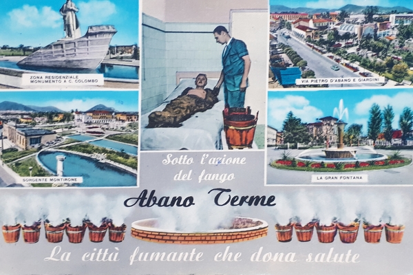Cartolina - Abano Terme - la Città fumante che dona …