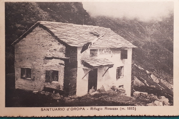 Cartolina - Santuario di Oropa - Rifugio Rosazza - 1923