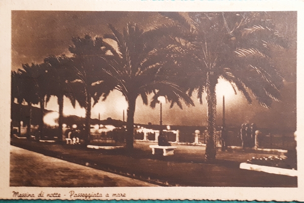 Cartolina - Messina di notte - Passeggiata a mare - …