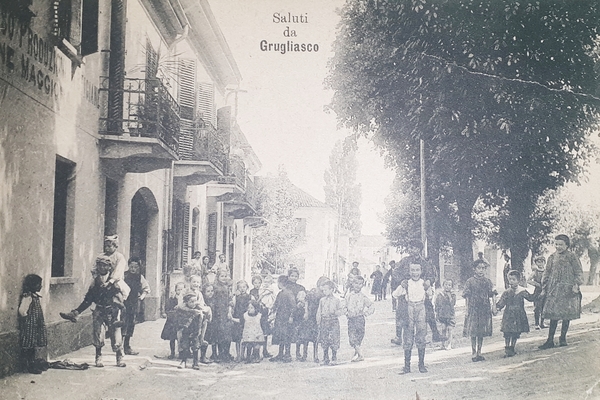 Cartolina - Saluti da Grugliasco - 1914
