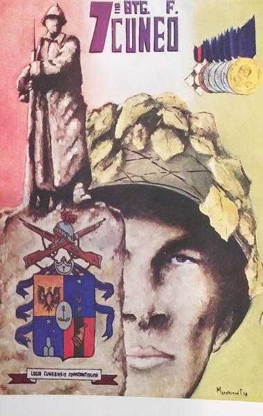 Cartolina - 7 Battaglione Fanteria Cuneo - 1960 ca.