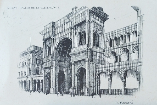 Cartolina - Milano - L'Arco della Galleria V. E. - …