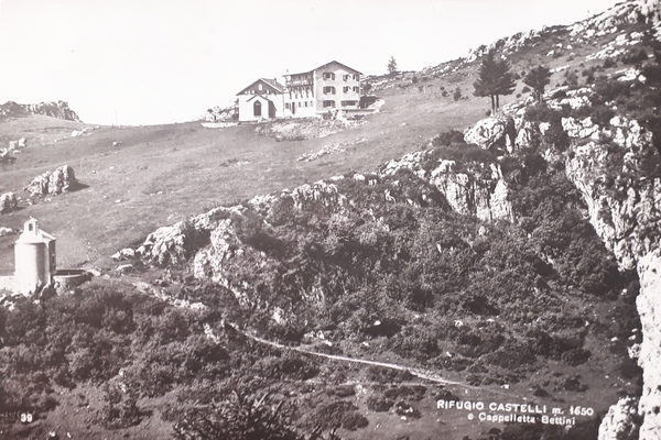 Cartolina - Rifugio Castello e Cappella Bettini - 1965