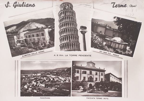 Cartolina - S. Giuliano Terme ( Pisa ) - 1955