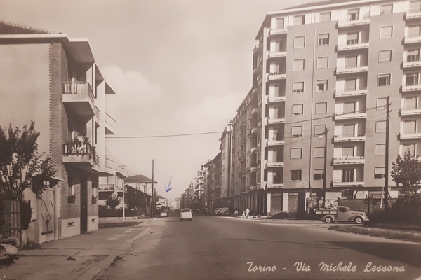 Cartolina - Torino - Via Michele Lessona - 1964