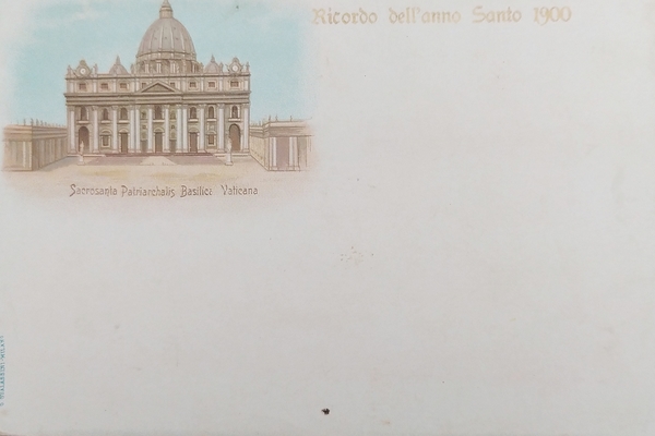 Cartolina - Basilica Vaticana - Ricordo dell'anno Santo - 1900 …