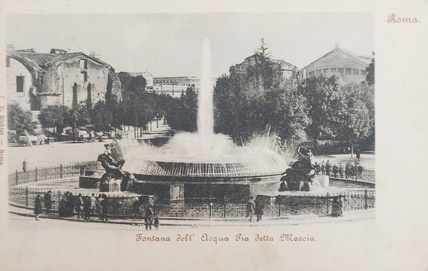 Cartolina - Roma - Fontana dell'Acqua detta Marcio - 1900 …