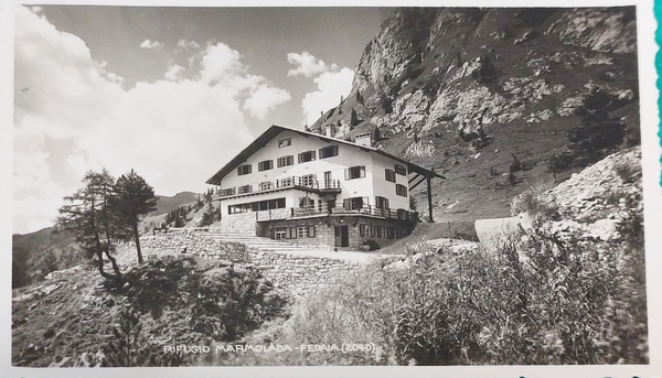 Cartolina - Rifugio Marmolada - Fedaia - 1935