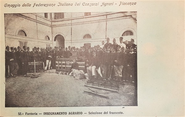 Cartolina - 52^ Fanteria - Insegnamento Agrario - Selezione del …