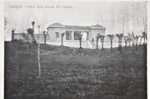 Cartolina - Vestignè - Veduta della facciata del Cimitero - …