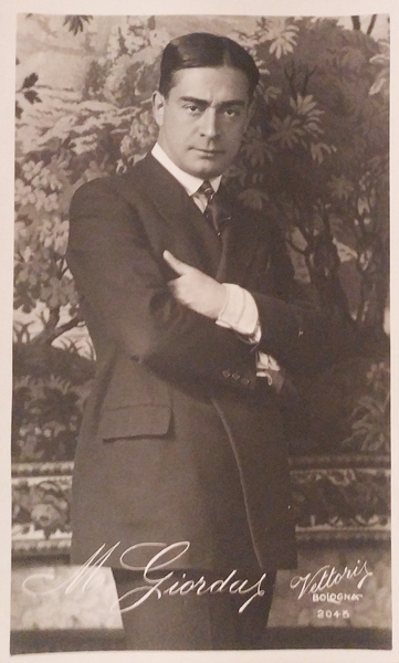 Cartolina - Cinema - Attore M. Giordas - 1920 ca.
