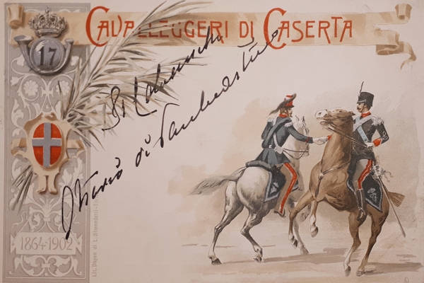 Cartolina - 17^ Cavalleggeri di Caserta 1864 - 1902