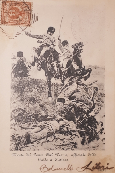 Cartolina - Morte del Conte Dal Verme - Ufficiale delle …