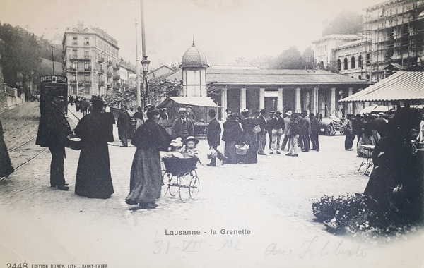 Cartolina - Lausanne - La Grenette - Svizzera - 1902