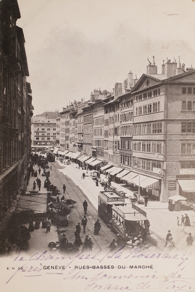 Cartolina - Svizzera - Genève Rue Basses Du Marché - …