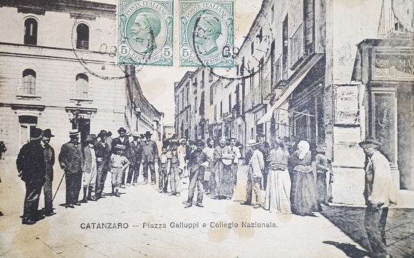 Cartolina - Catanzaro - Piazza Galluppi e Collegio Nazionale - …