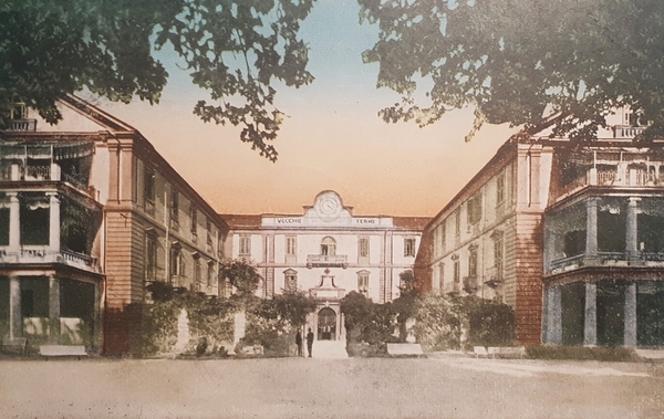 Cartolina - Acqui - Stabilimento Vecchia Terme - 1924