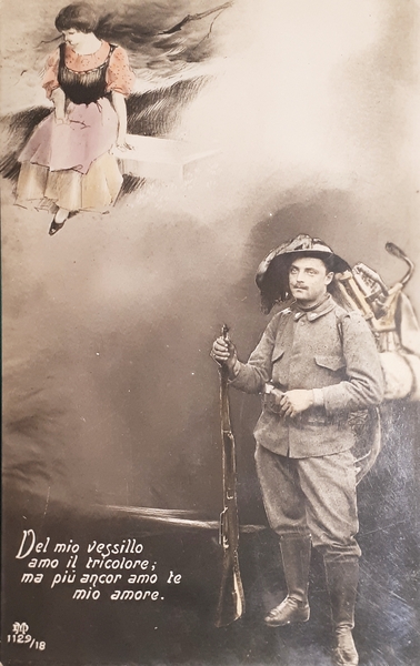 Cartolina - Militaria WWI Del mio vessillo amo.... 1915