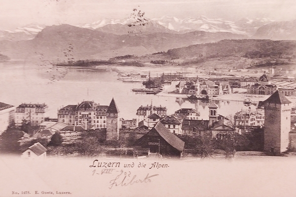 Cartolina - Svizzera - Luzern und die Alpen - 1902