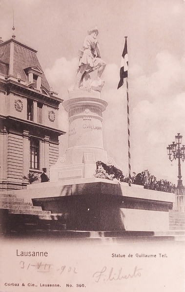 Cartolina - Svizzera - Lausanne - Statue de Guillaume Tell …