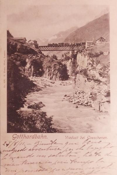 Cartolina - Svizzera - Gotthardstrasse - Viaduct beim Göschenen - …