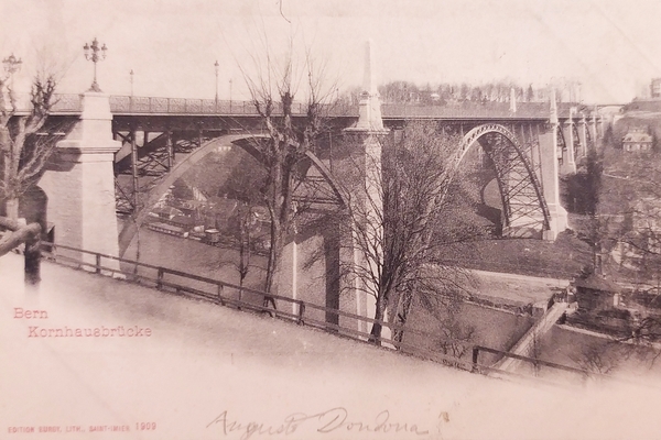 Cartolina - Bern - Kornhaus Brucke - Svizzera - 1902