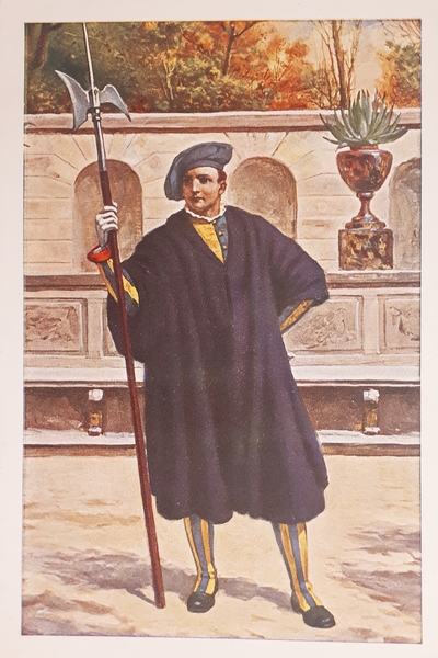 Cartolina - Guardia Svizzera in tenuta giornaliera - 1940 ca.