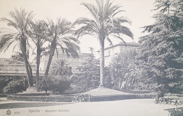 Cartolina - Spezia - Giardini Pubblici - 1907