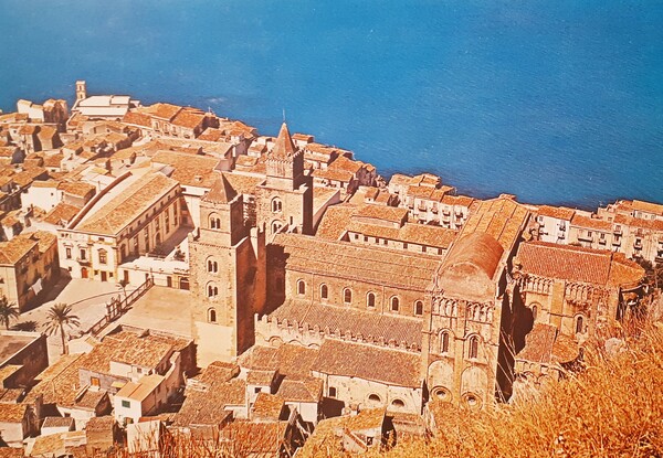 Cartolina - Cefalù - Il Duomo visto dall'alto - 1960 …