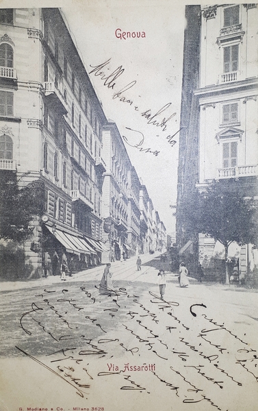 Cartolina - Genova - Via Assarotti - 1903
