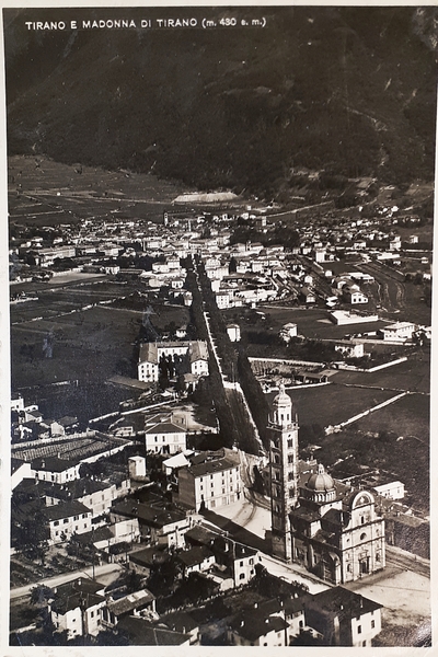 Cartolina - Tirano e Madonna di Tirano - 1942