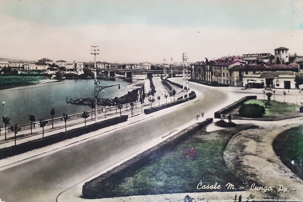 Cartolina - Casale Monferrato - Lungo Po - 1950 ca.
