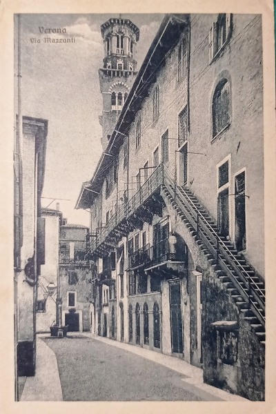 Cartolina - Verona - Via Mazzanti - 1918