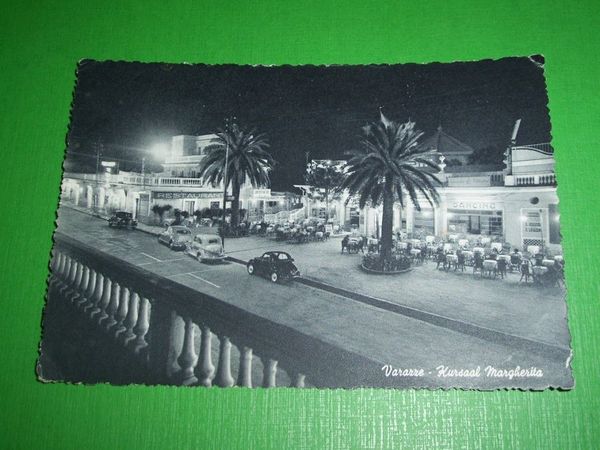 Cartolina Varazze - Kursaal Margherita ( notturno ) 1955.