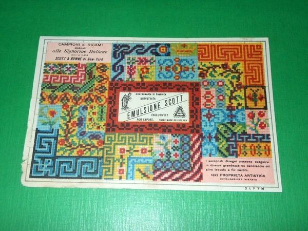 Cartolina Pubblicità Ricami Scott & Bowne ( New York ) …