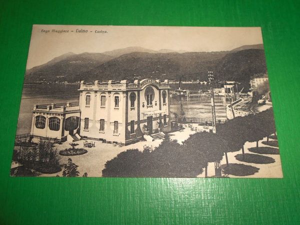 Cartolina Lago Maggiore - Luino - Casinò 1910 ca.