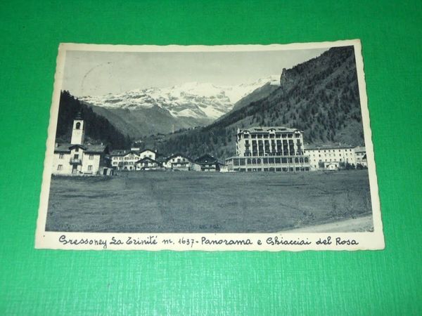Cartolina Gressoney La Trinité - Panorama e Ghiacciai del Rosa …